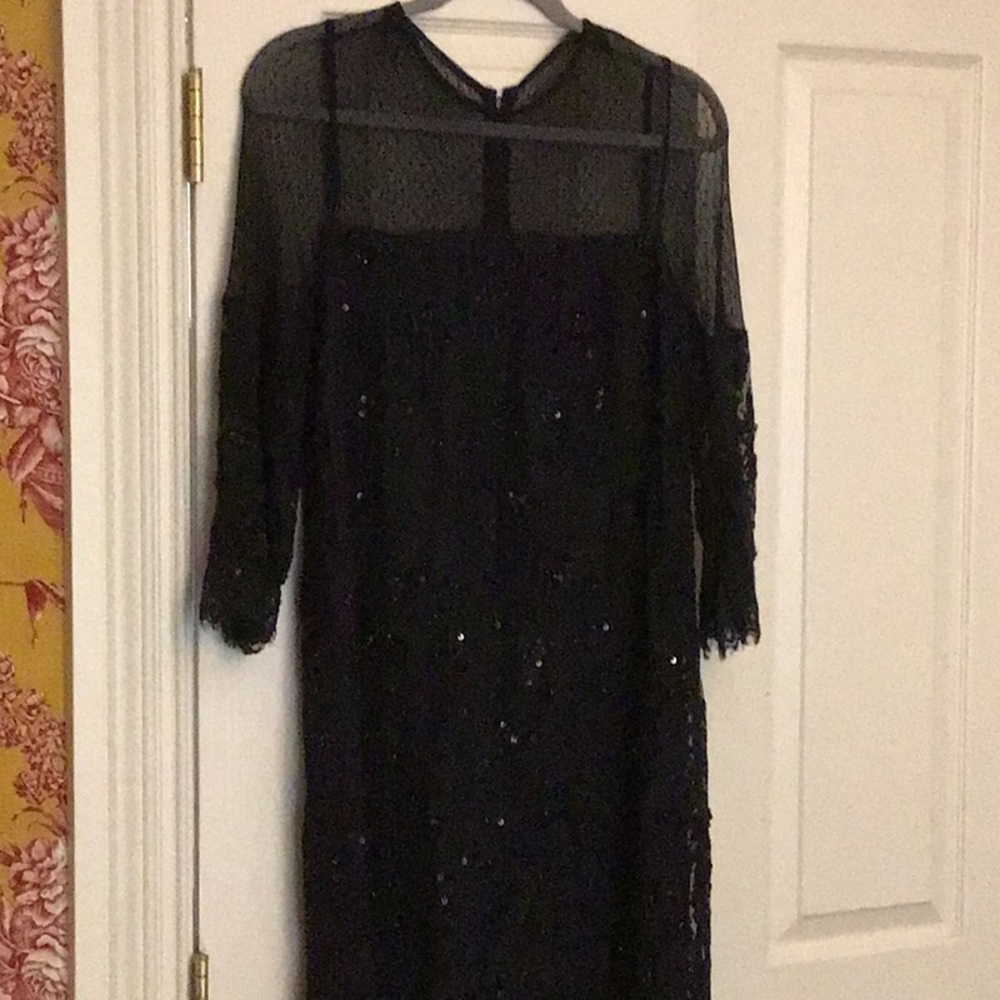Parker beaded and lace black size xs